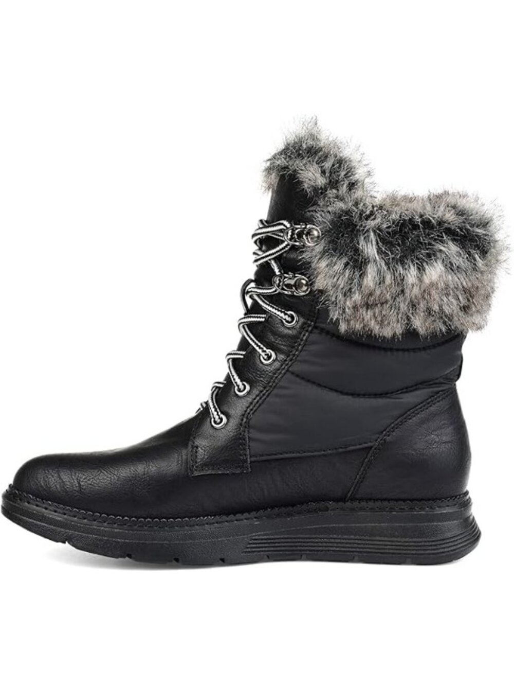 Brinley Co Womens Lined Lace Up Snow Boot Black Size 10 Regular US - Picture 2 of 5